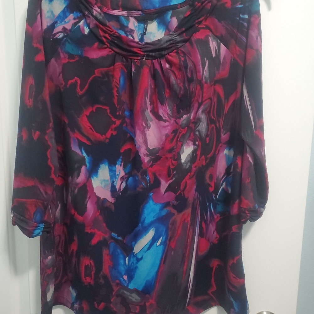 Diasy Fuentes top sz L pink and blue